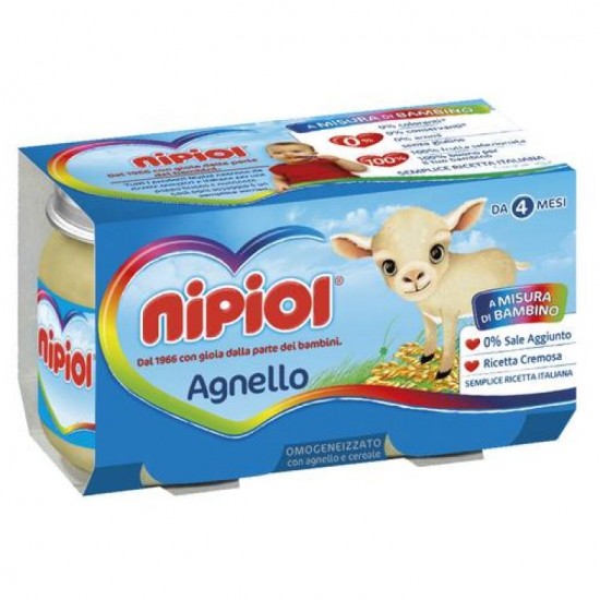 NIPIOL OMOGENEIZZATO AGNELLO 120 G X 2 PEZZI NIPIOL OMOGENEIZZATO AGNELLO 120 G X 2 PEZZI